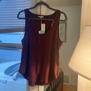 Burgundy knit tank